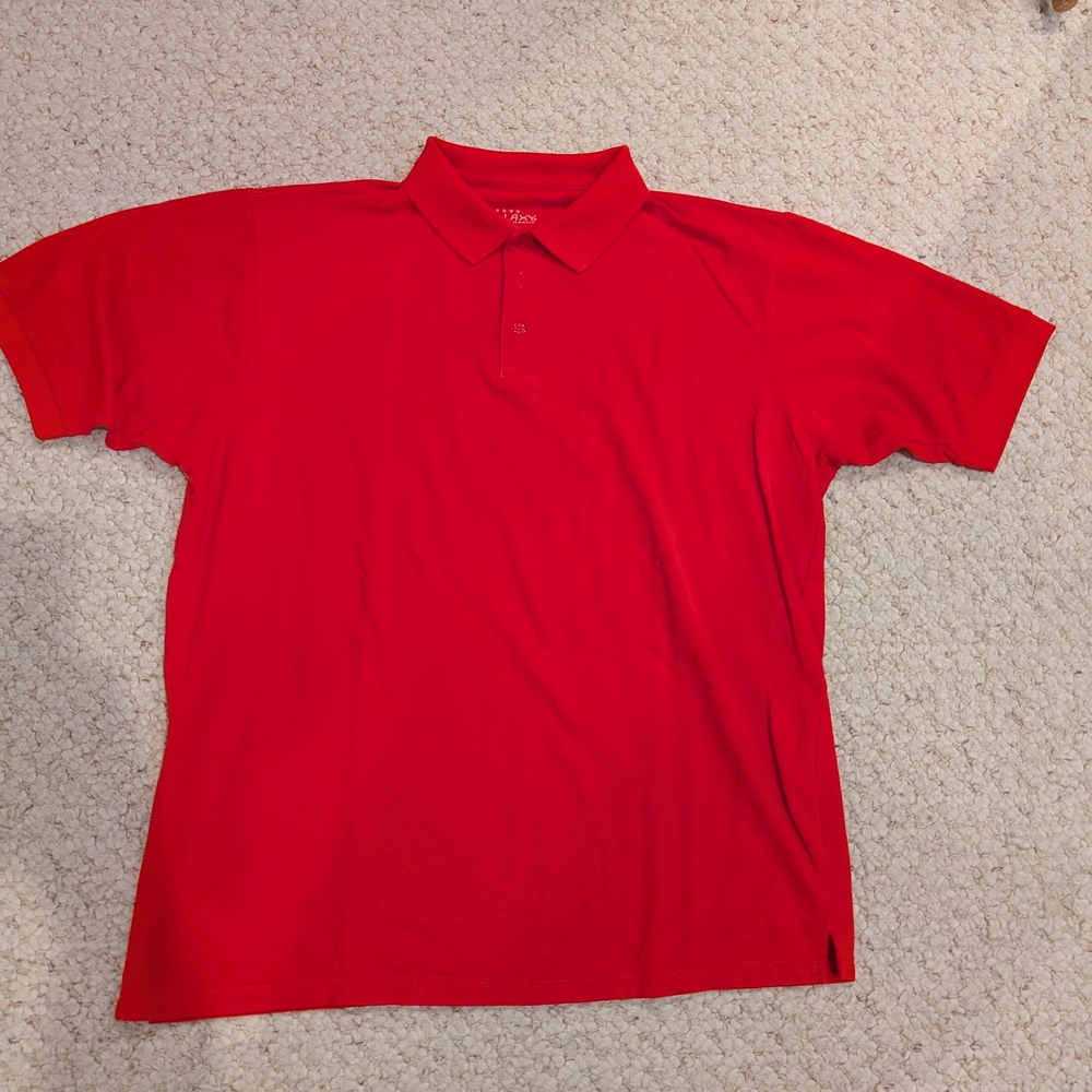 Galaxy By Harvic Vibrant Red Polo Shirt